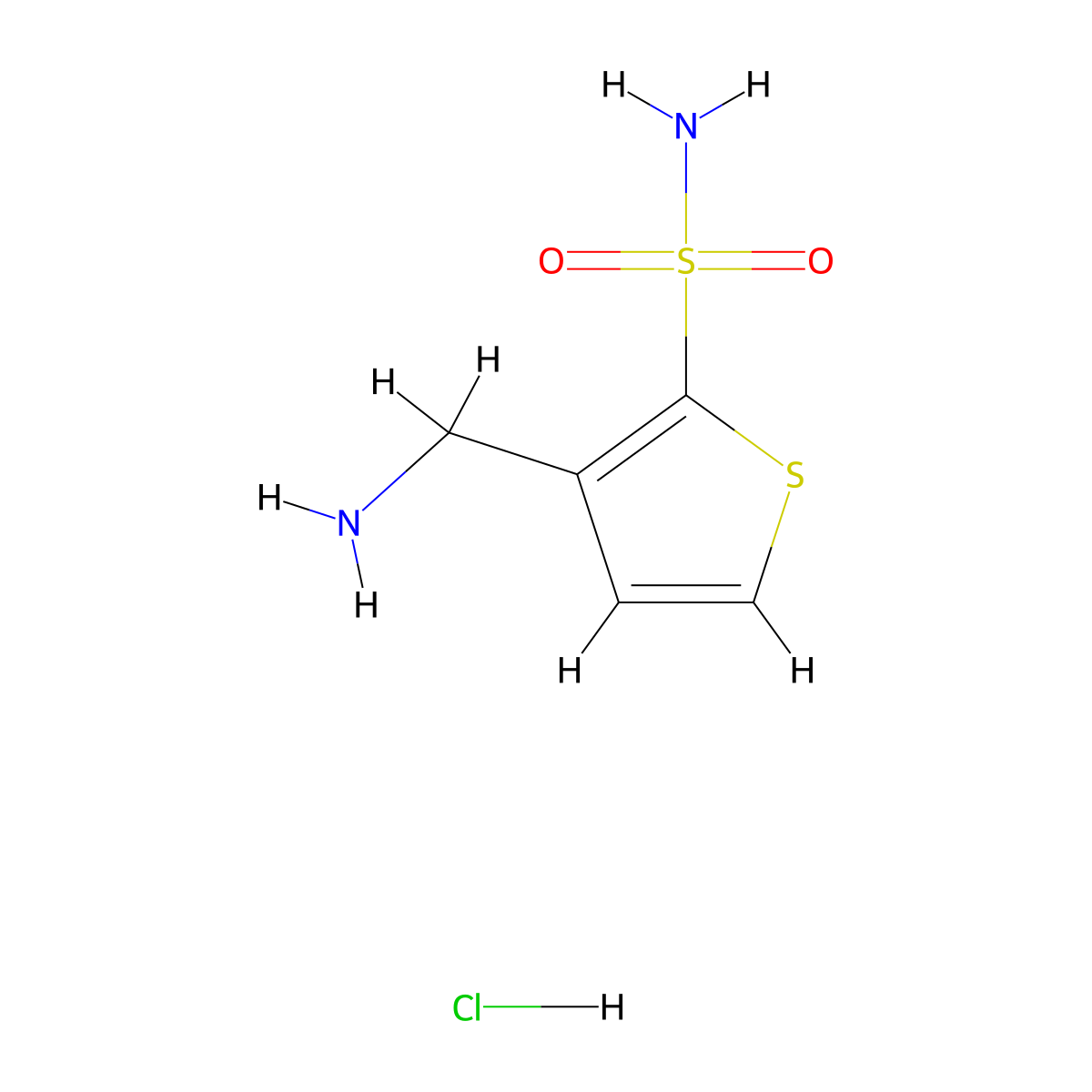 3-(Aminomethyl)thiophene-2-sulfonamide hydrochloride molecular structure, CAS 2155855-01-7