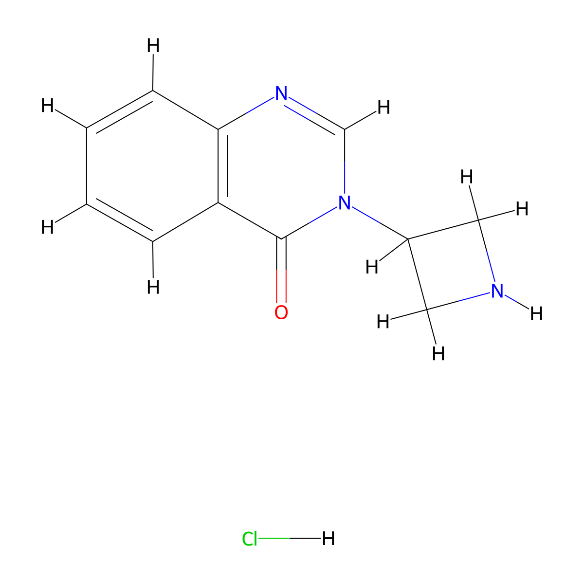 3-(Azetidin-3-yl)-3,4-dihydroquinazolin-4-one hydrochloride molecular structure, CAS 2155855-05-1