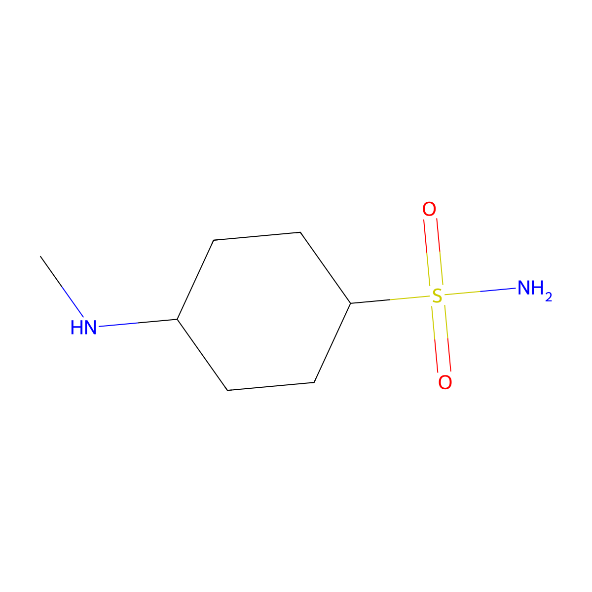 4-(Methylamino)cyclohexane-1-sulfonamide molecular structure, CAS 2155855-08-4