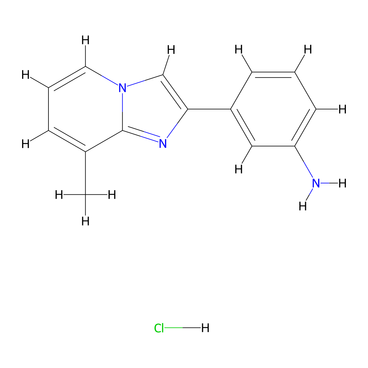 3-{8-Methylimidazo[1,2-a]pyridin-2-yl}aniline hydrochloride molecular structure, CAS 2155855-12-0
