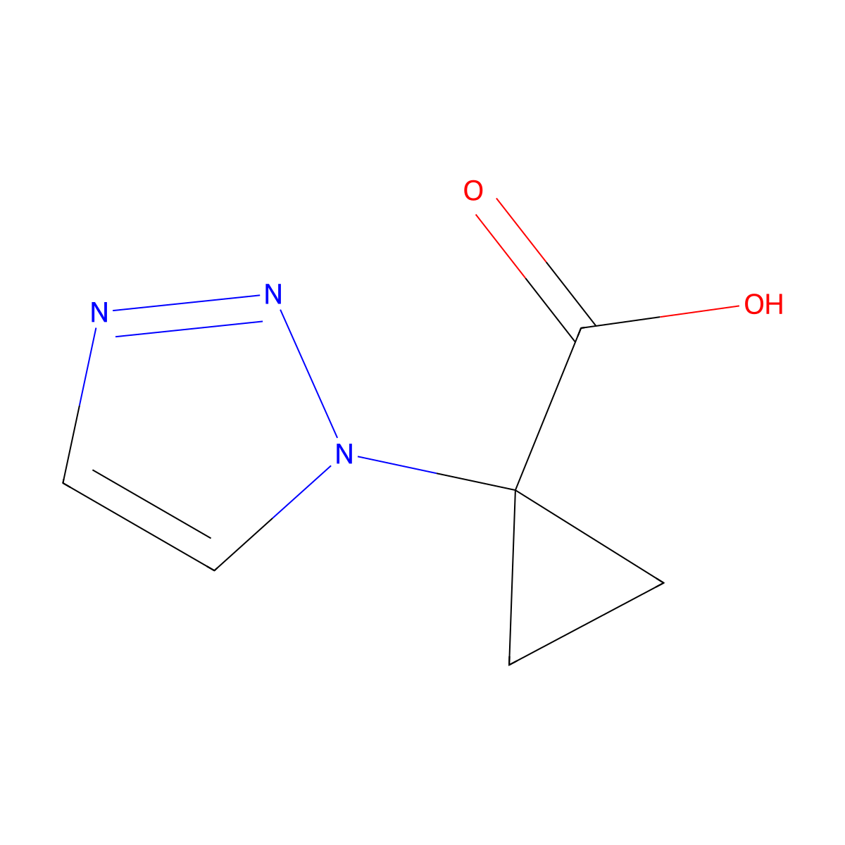 1-(1H-1,2,3-triazol-1-yl)cyclopropane-1-carboxylic acid molecular structure, CAS 2155855-20-0