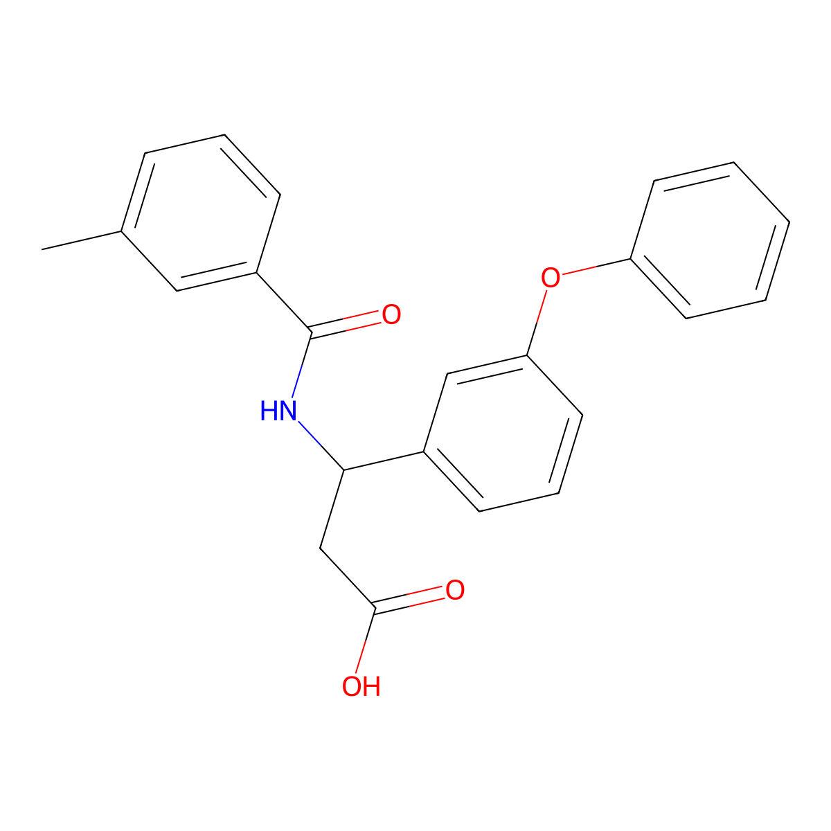 3-[(3-Methylphenyl)formamido]-3-(3-phenoxyphenyl)propanoic acid molecular structure, CAS 2155855-23-3