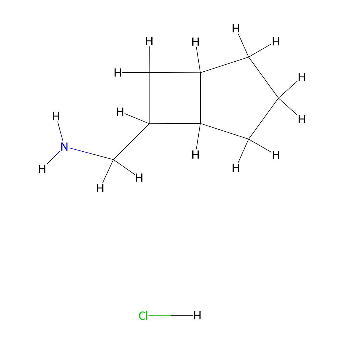 {Bicyclo[3.2.0]heptan-6-yl}methanamine hydrochloride molecular structure, CAS 2155855-26-6