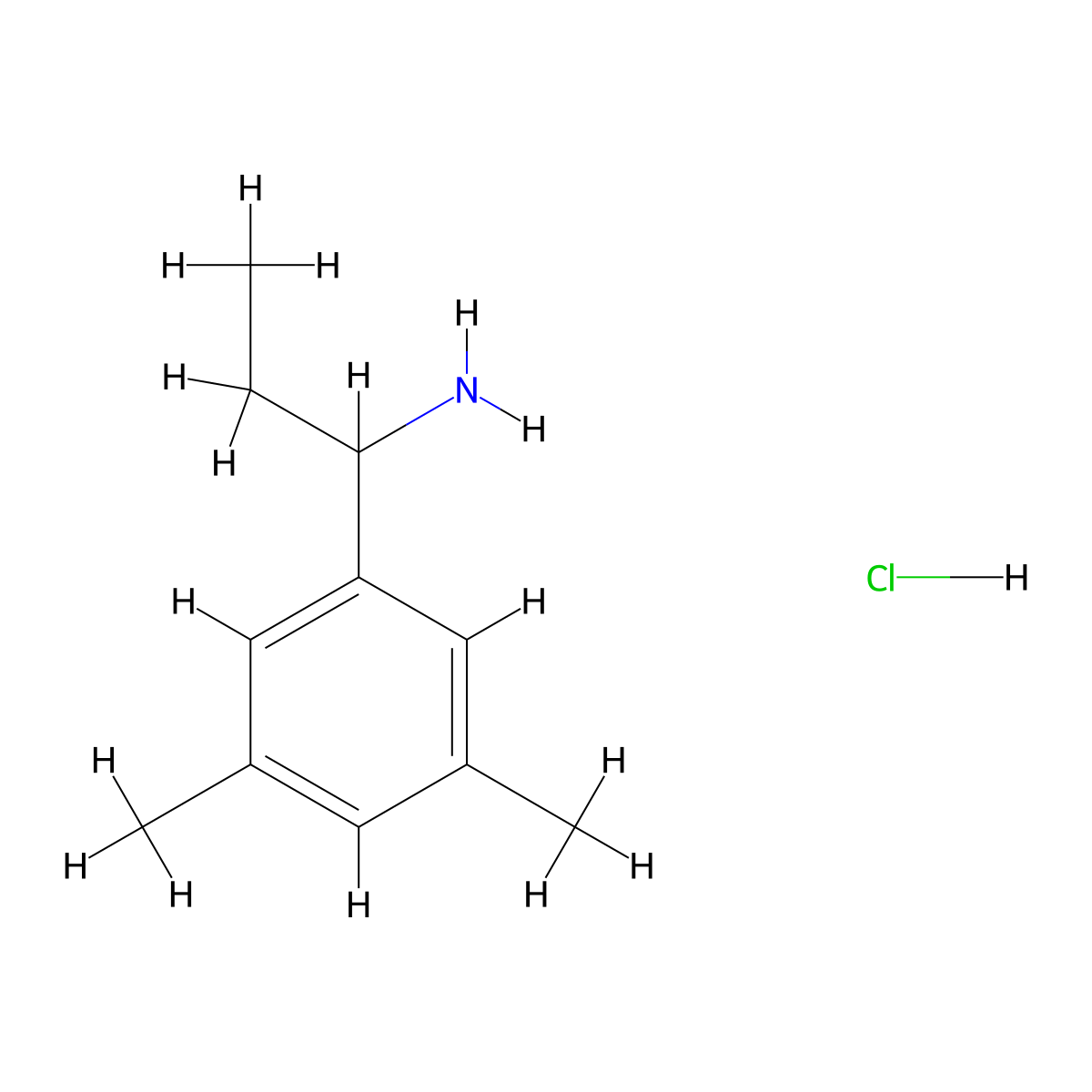 1-(3,5-Dimethylphenyl)propan-1-amine hydrochloride molecular structure, CAS 2155855-34-6