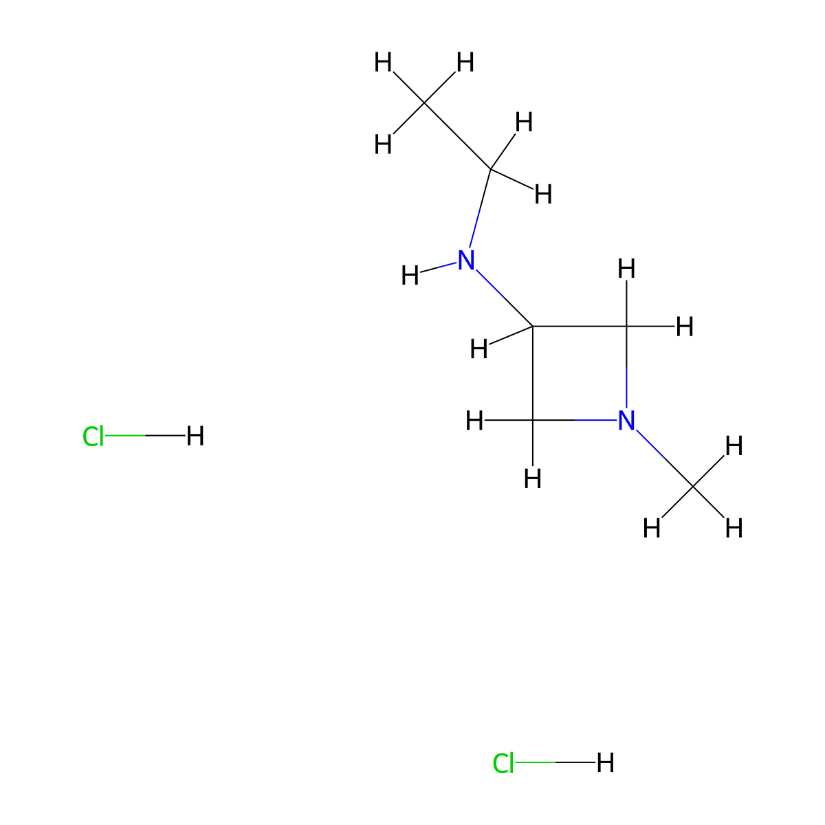 N-ethyl-1-methylazetidin-3-amine dihydrochloride molecular structure, CAS 2155855-40-4