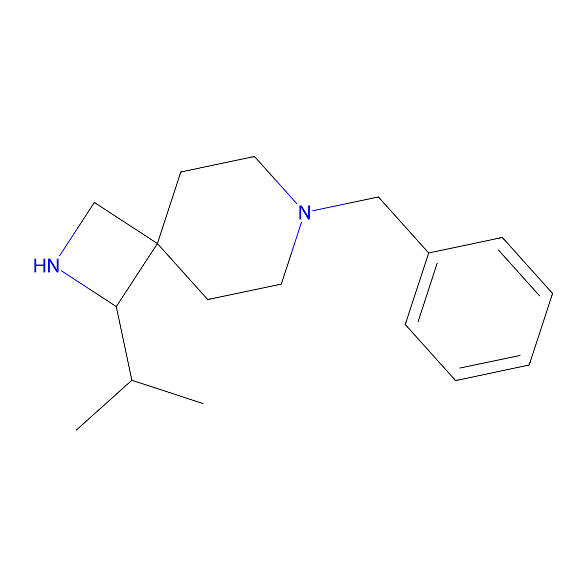 7-Benzyl-1-(propan-2-yl)-2,7-diazaspiro[3.5]nonane molecular structure, CAS 2155855-58-4