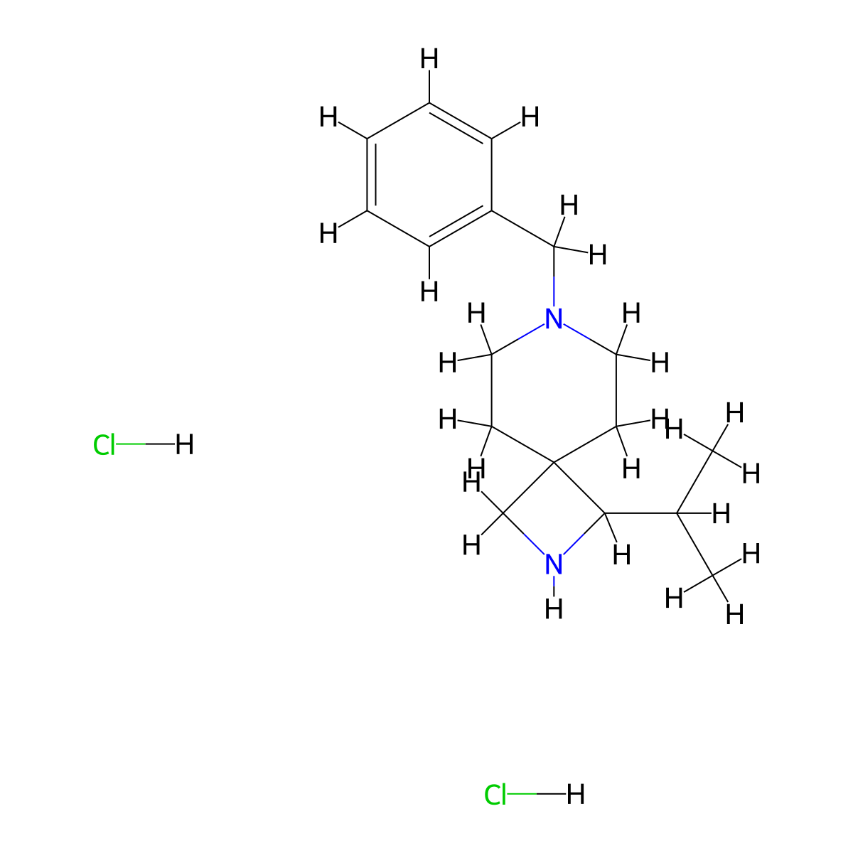 7-Benzyl-1-(propan-2-yl)-2,7-diazaspiro[3.5]nonane dihydrochloride molecular structure, CAS 2155855-59-5