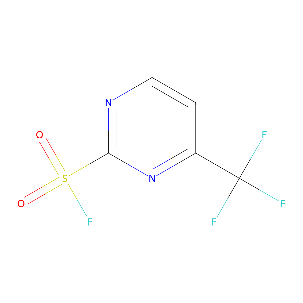 4-(Trifluoromethyl)pyrimidine-2-sulfonyl fluoride molecular structure, CAS 2155855-60-8