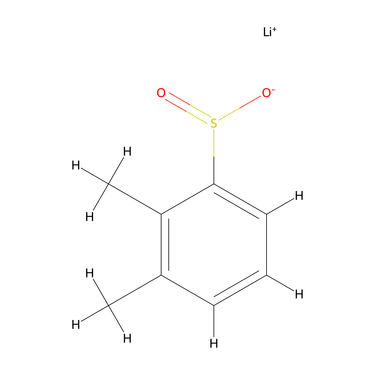 Lithium(1+) 2,3-dimethylbenzene-1-sulfinate molecular structure, CAS 2155855-64-2