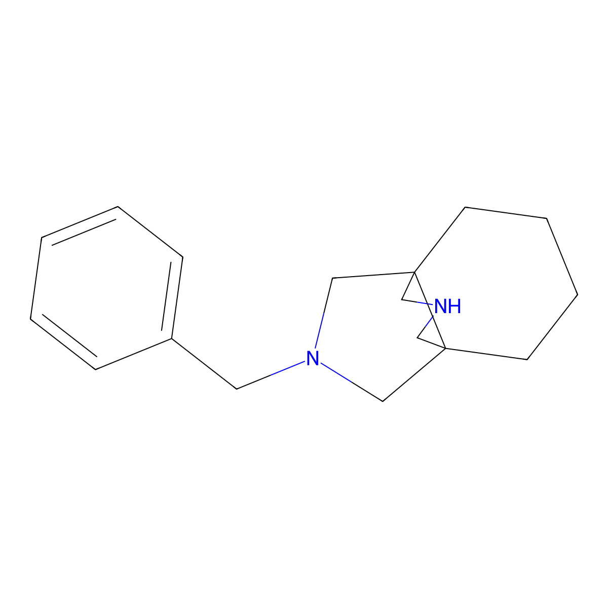 8-Benzyl-8,11-diazatricyclo[4.3.3.0,1,6]dodecane molecular structure, CAS 2155855-65-3
