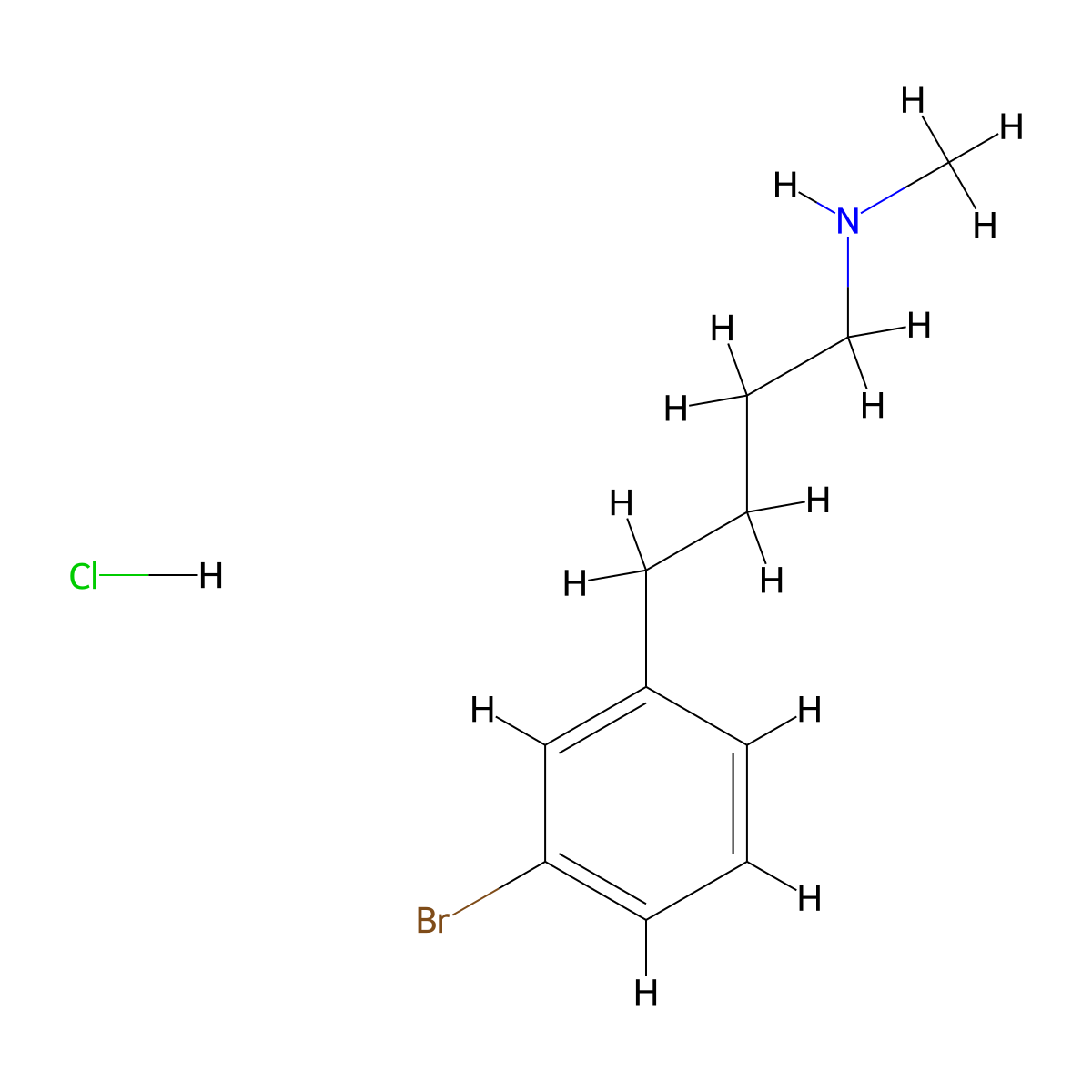 [4-(3-Bromophenyl)butyl](methyl)amine hydrochloride molecular structure, CAS 2155855-67-5