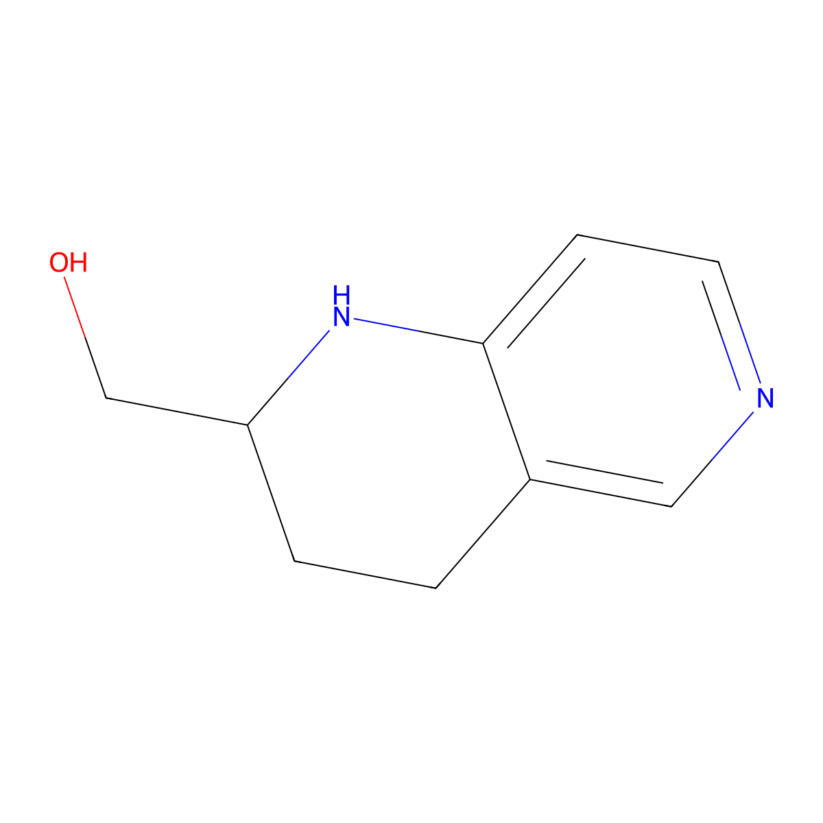 (1,2,3,4-Tetrahydro-1,6-naphthyridin-2-yl)methanol molecular structure, CAS 2155855-68-6