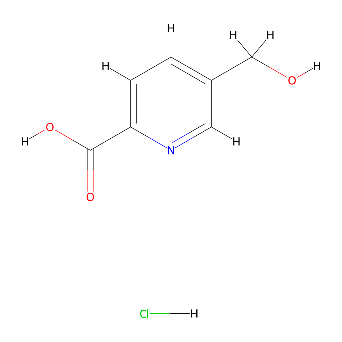 5-(Hydroxymethyl)pyridine-2-carboxylic acid hydrochloride molecular structure, CAS 2155855-73-3