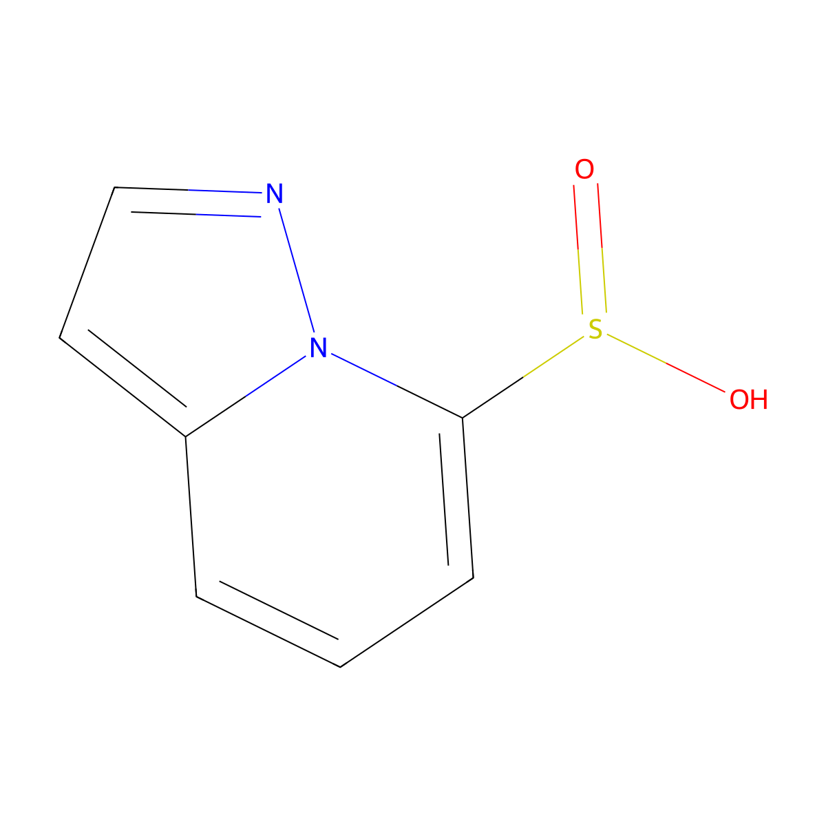 Pyrazolo[1,5-a]pyridine-7-sulfinic acid molecular structure, CAS 2155855-79-9