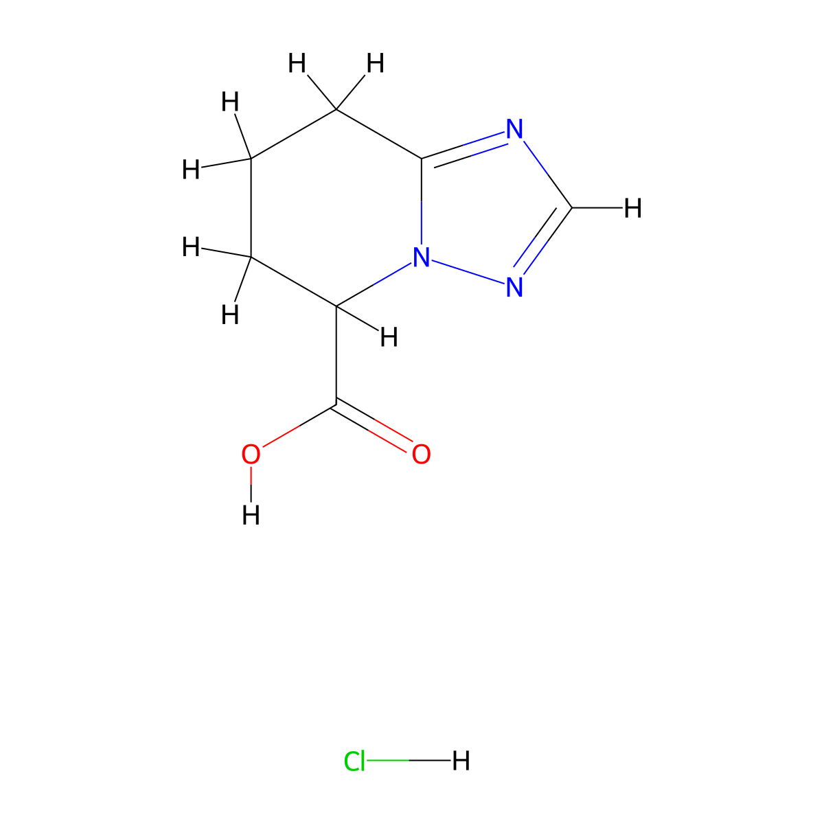 5H,6H,7H,8H-[1,2,4]triazolo[1,5-a]pyridine-5-carboxylic acid hydrochloride molecular structure, CAS 2155855-81-3