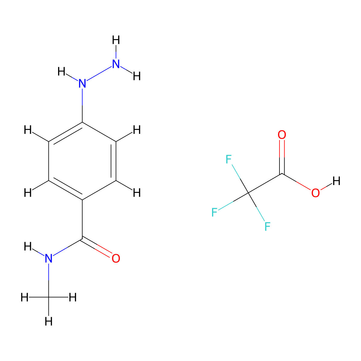 4-hydrazinyl-N-methylbenzamide; trifluoroacetic acid molecular structure, CAS 2155855-82-4