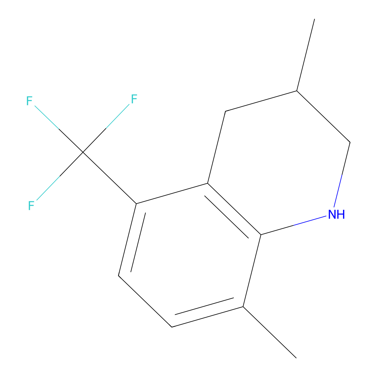 3,8-Dimethyl-5-(trifluoromethyl)-1,2,3,4-tetrahydroquinoline molecular structure, CAS 2155855-95-9