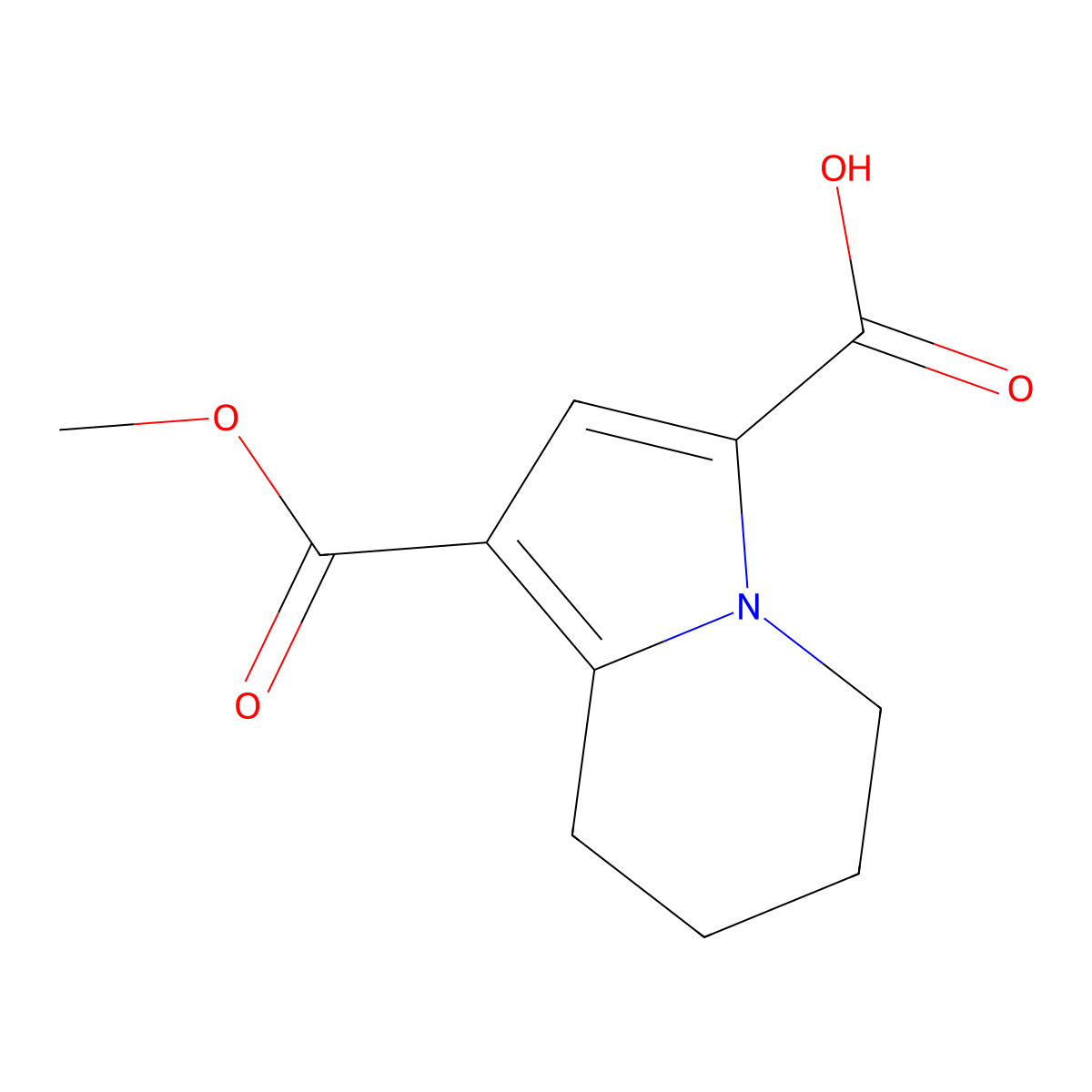 1-(Methoxycarbonyl)-5,6,7,8-tetrahydroindolizine-3-carboxylic acid molecular structure, CAS 2155856-01-0