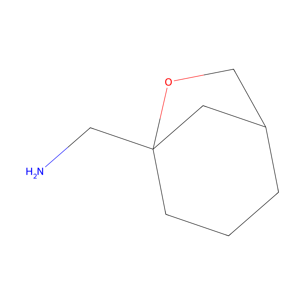 (6-Oxabicyclo(3.2.1)octan-5-yl)methanamine molecular structure, CAS 2155856-06-5