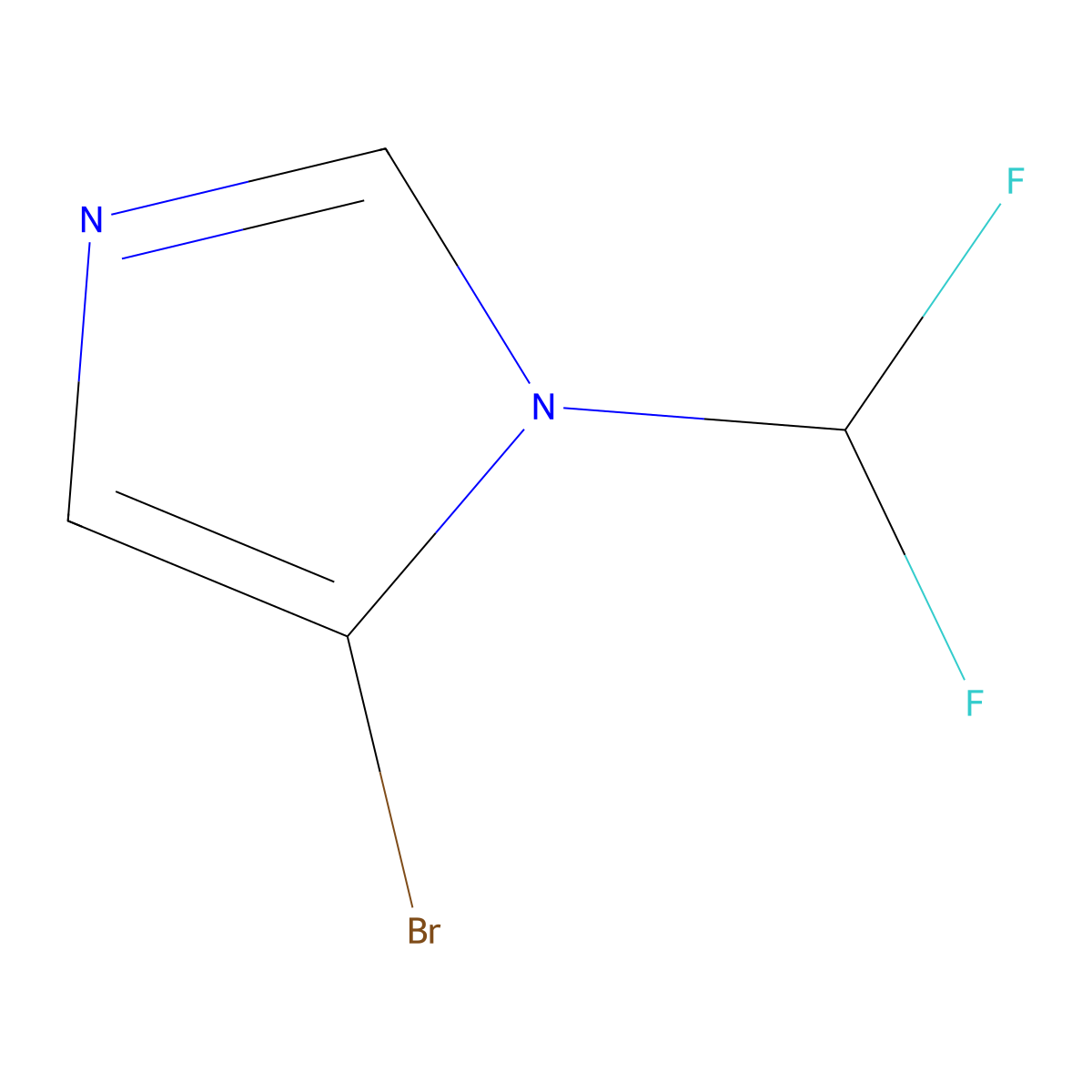 5-bromo-1-(difluoromethyl)-1H-imidazole molecular structure, CAS 2155856-20-3