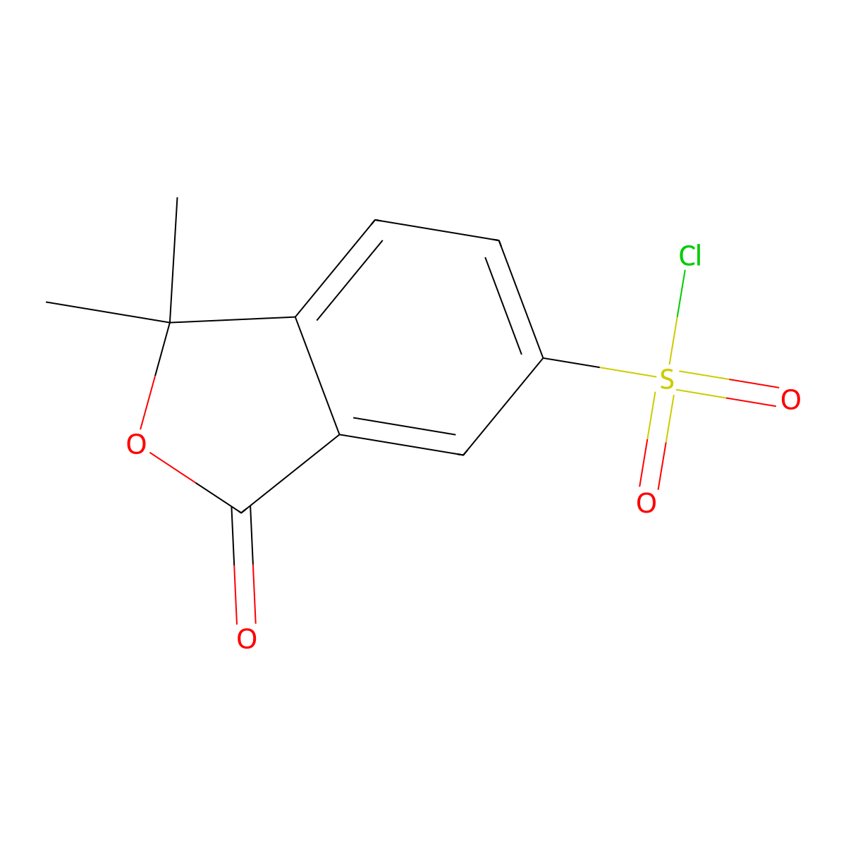 1,1-Dimethyl-3-oxo-1,3-dihydro-2-benzofuran-5-sulfonyl chloride molecular structure, CAS 2155856-29-2