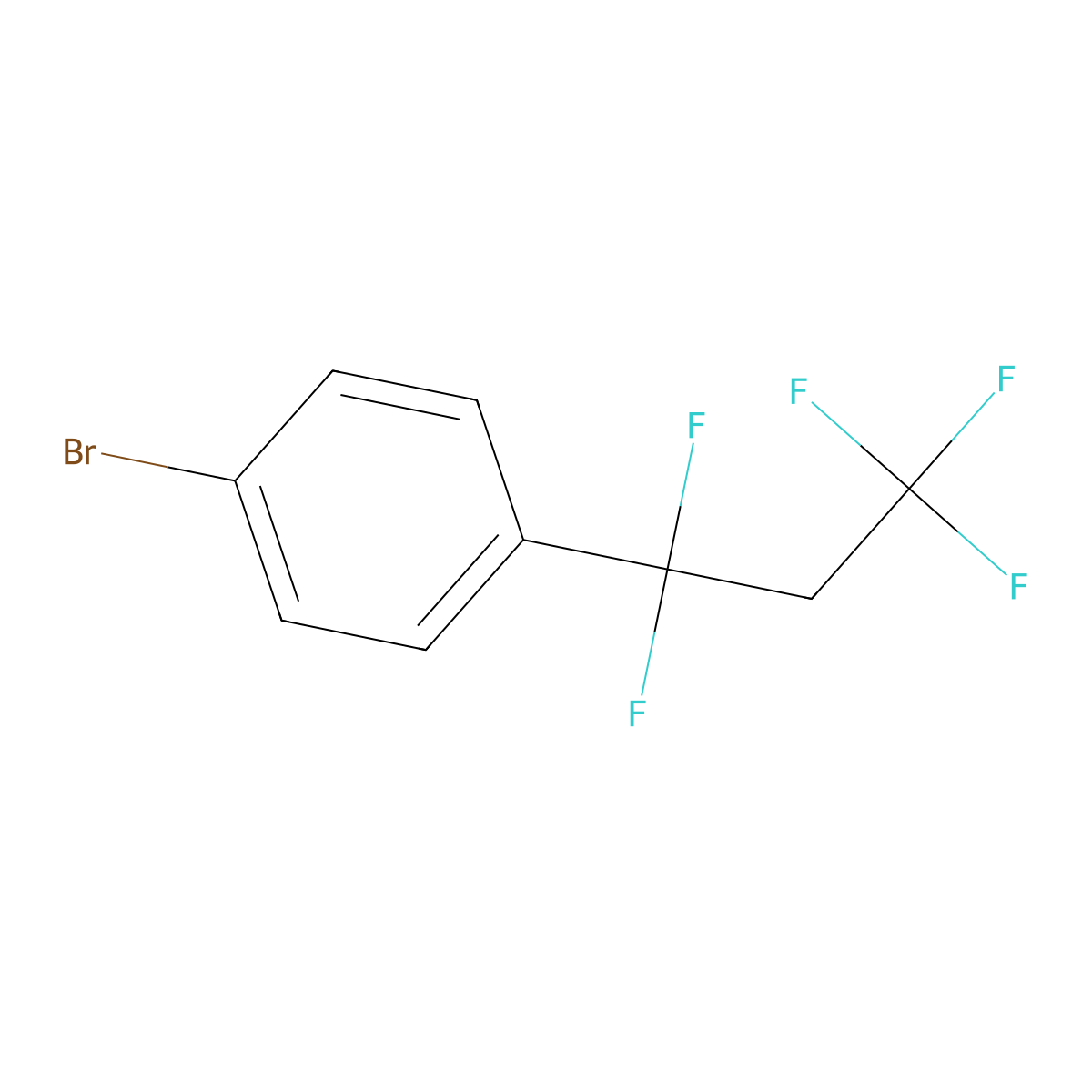 1-Bromo-4-(1,1,3,3,3-pentafluoropropyl)benzene molecular structure, CAS 2155856-33-8