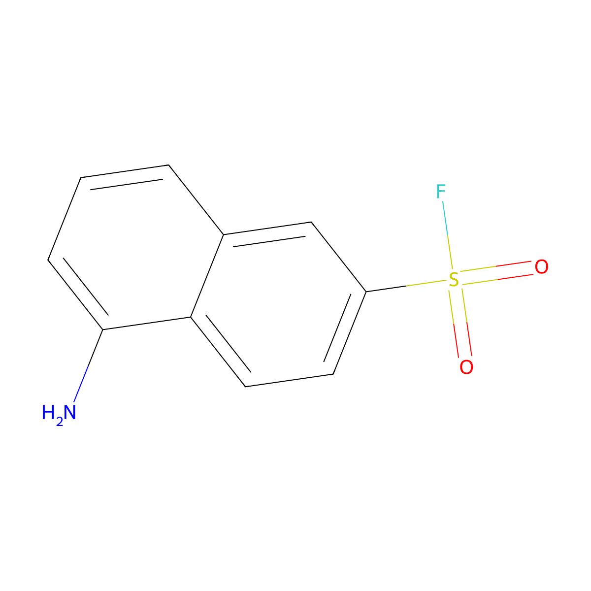 5-Aminonaphthalene-2-sulfonyl fluoride molecular structure, CAS 2155856-34-9