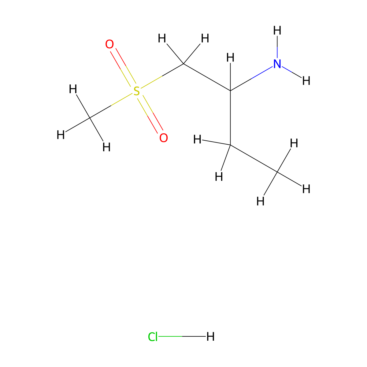 1-Methanesulfonylbutan-2-amine hydrochloride molecular structure, CAS 2155856-38-3