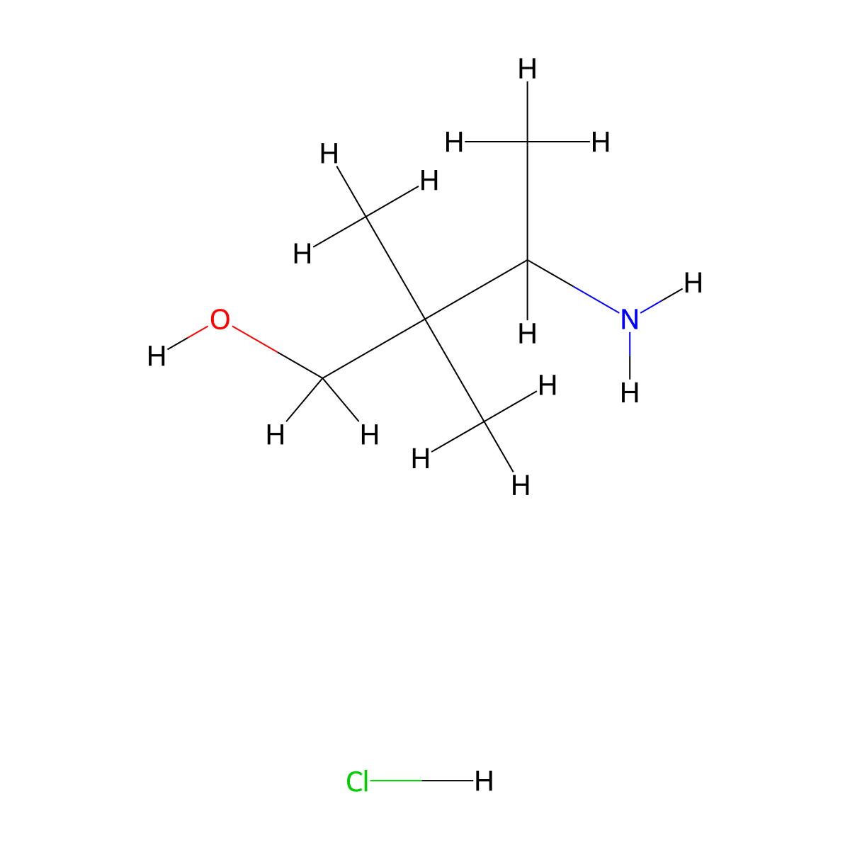 3-Amino-2,2-dimethylbutan-1-ol hydrochloride molecular structure, CAS 2155856-55-4