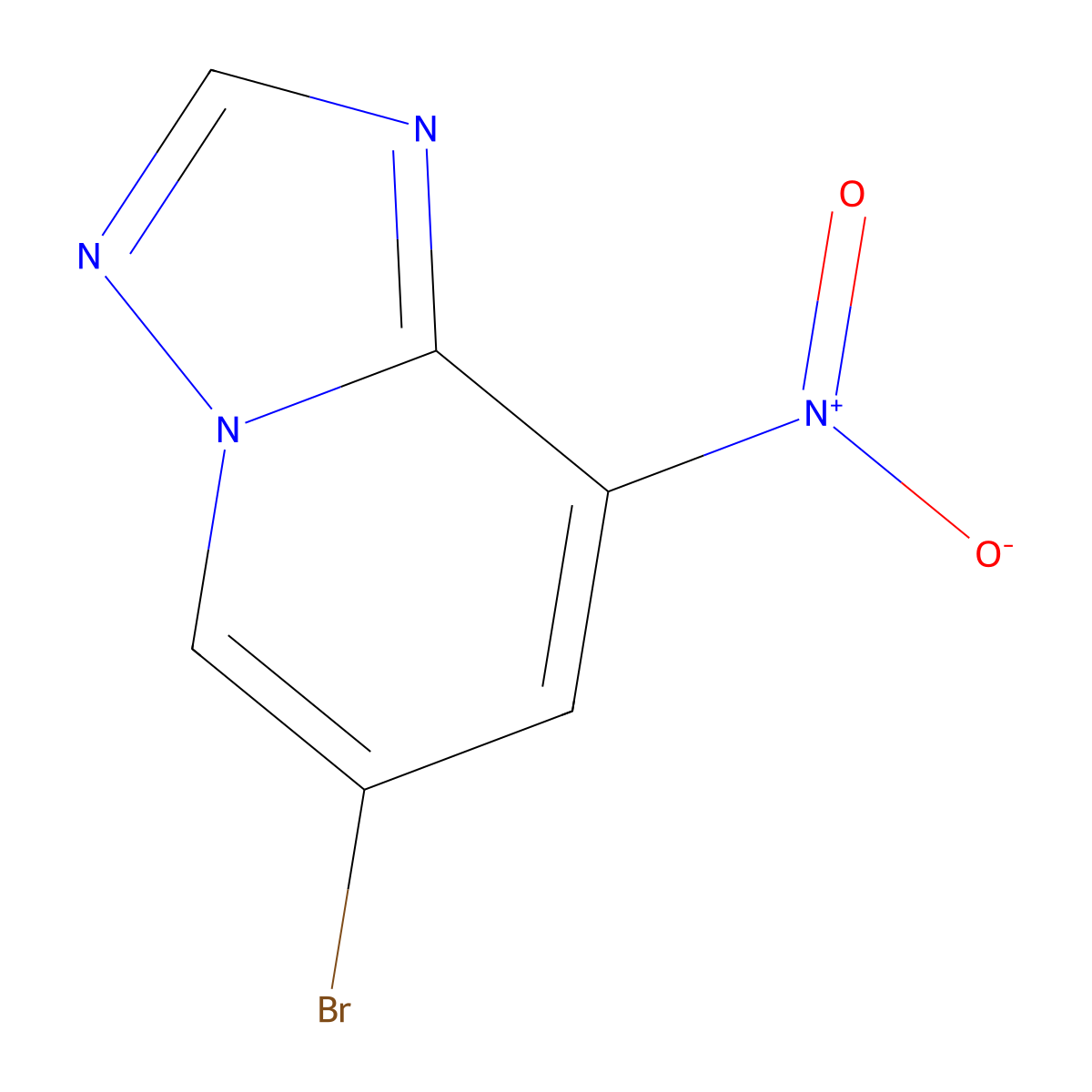 6-Bromo-8-nitro-[1,2,4]triazolo[1,5-a]pyridine molecular structure, CAS 2155874-56-7