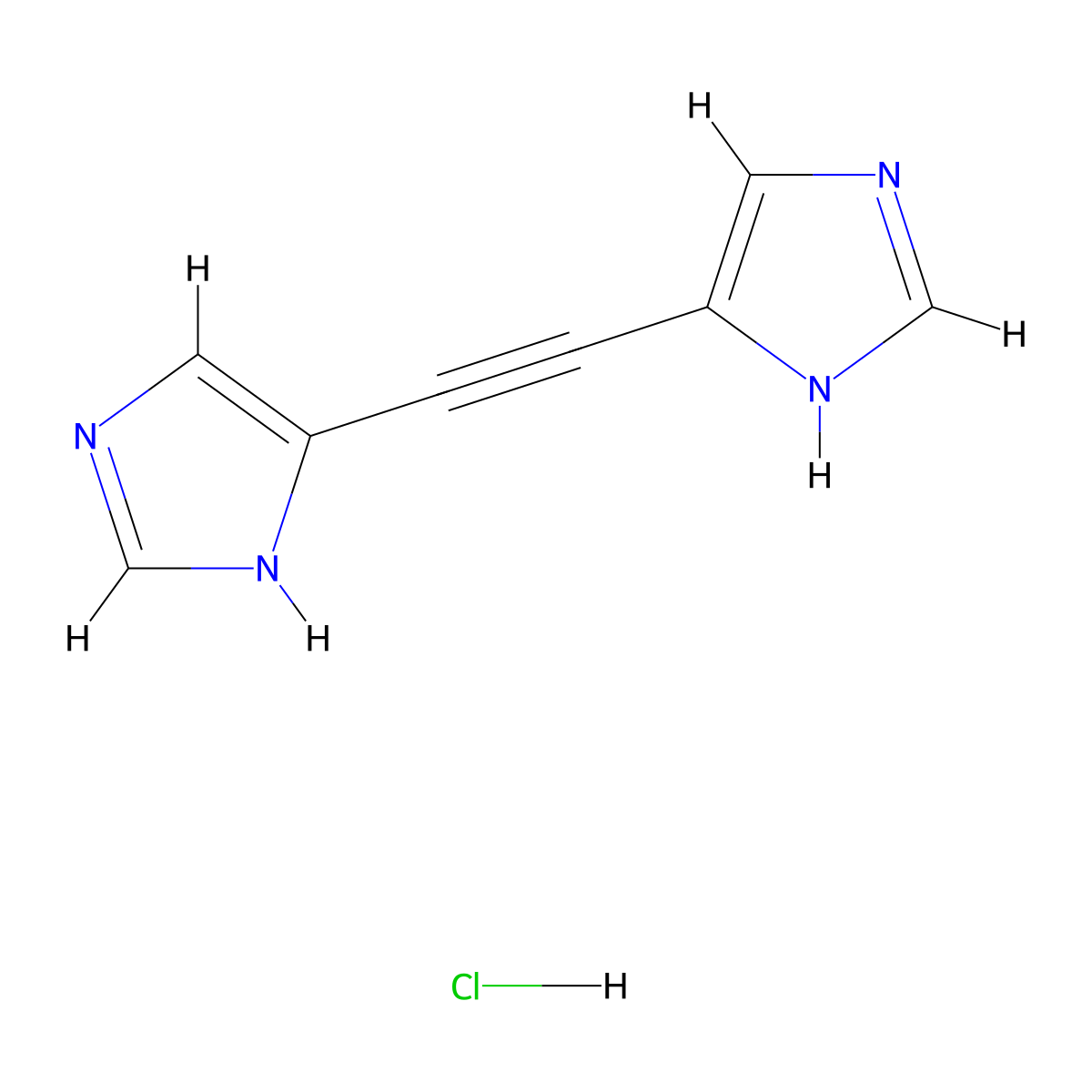 1,2-Di(4-imidazolyl)ethyne Hydrochloride molecular structure, CAS 2155874-72-7