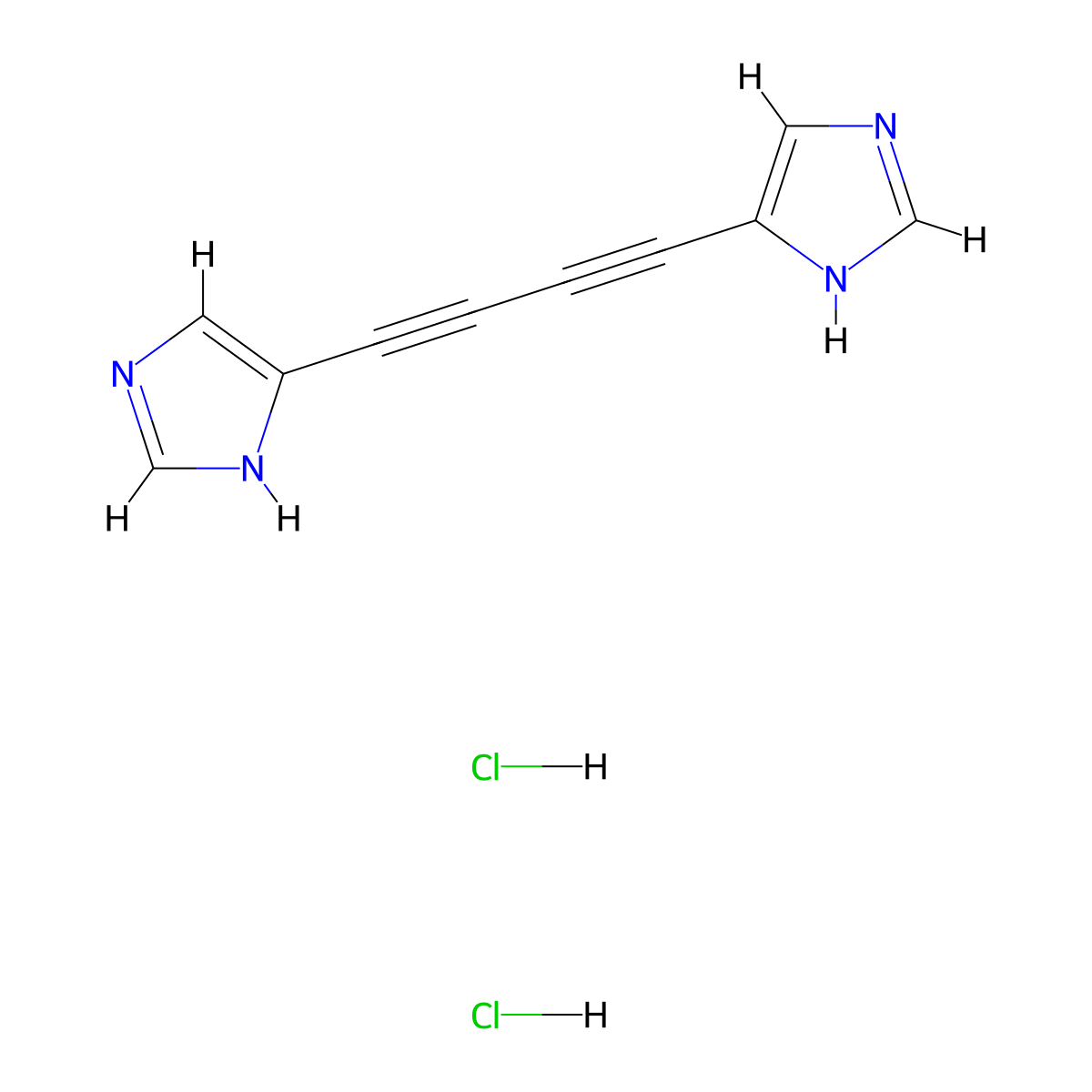 1,4-Di(4-imidazolyl)-1,3-butadiyne Dihydrochloride molecular structure, CAS 2155875-04-8
