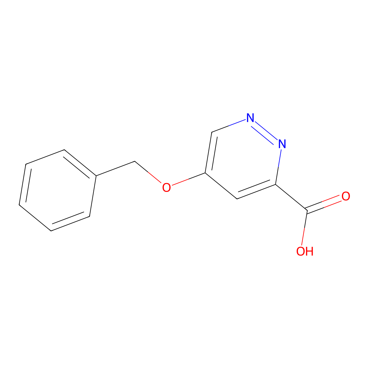5-(Benzyloxy)pyridazine-3-carboxylic Acid molecular structure, CAS 2155875-05-9
