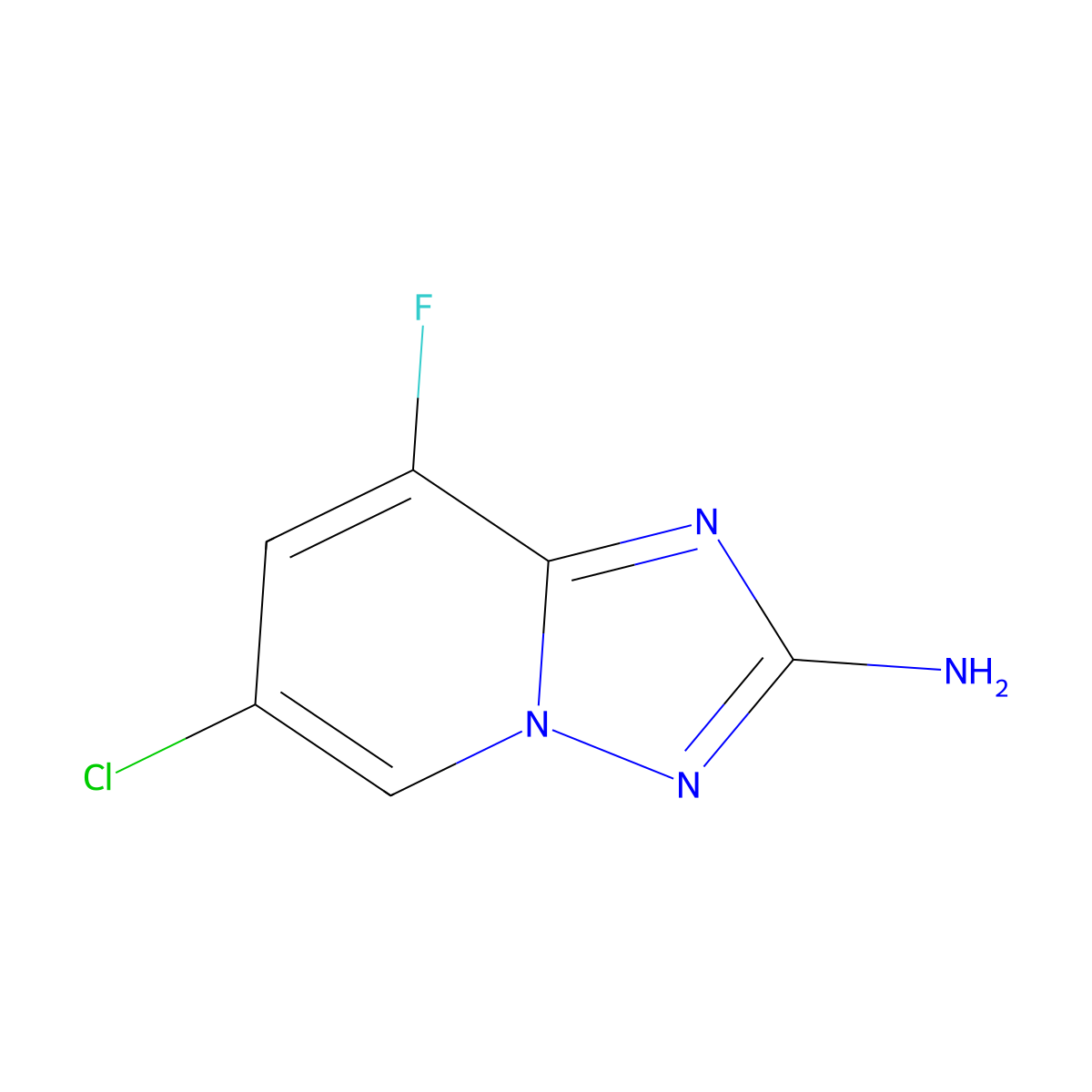 6-Chloro-8-fluoro-[1,2,4]triazolo[1,5-a]pyridin-2-amine molecular structure, CAS 2155875-61-7
