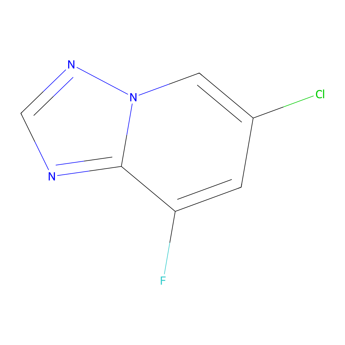 6-Chloro-8-fluoro-[1,2,4]triazolo[1,5-a]pyridine molecular structure, CAS 2155875-71-9