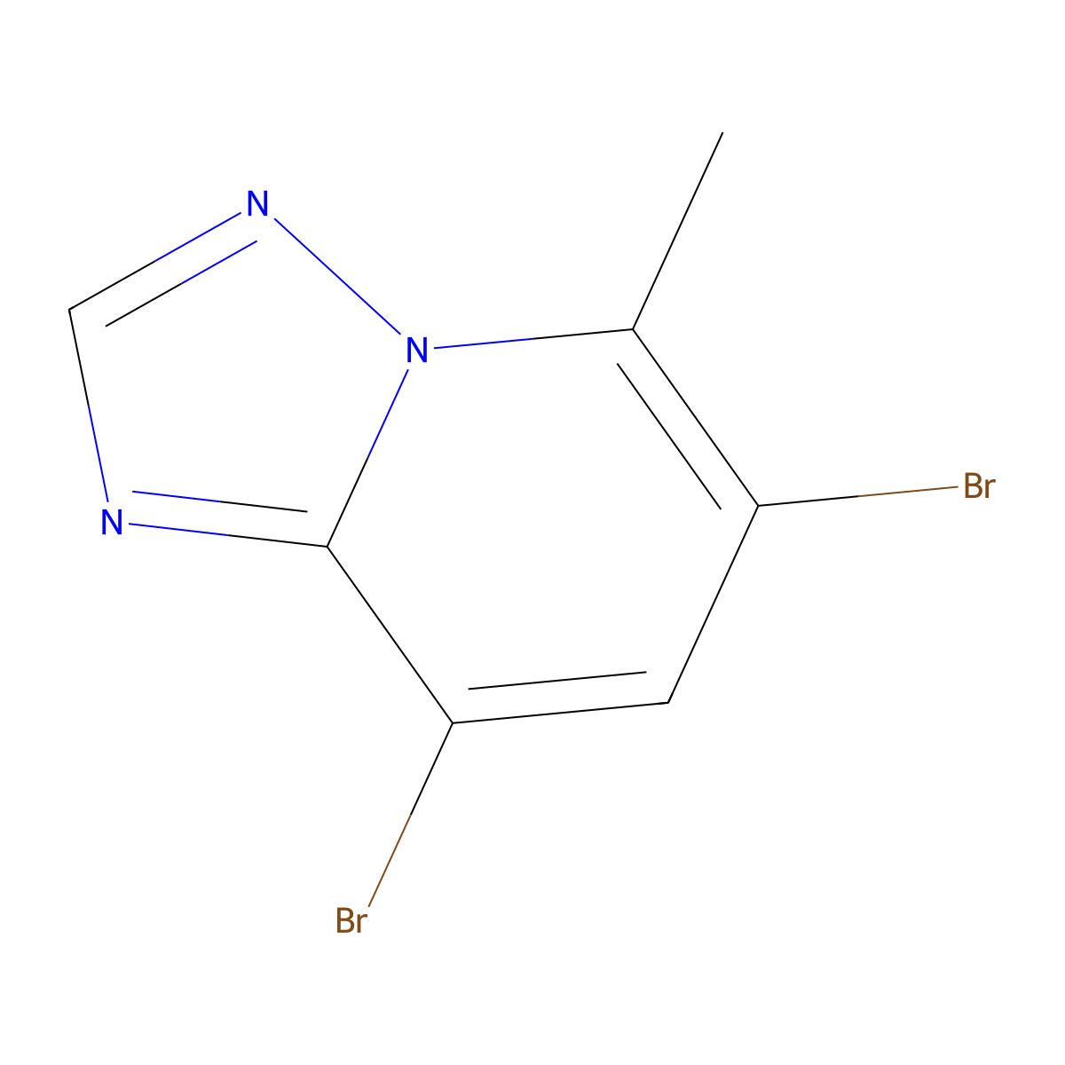 6,8-Dibromo-5-methyl-[1,2,4]triazolo[1,5-a]pyridine molecular structure, CAS 2155875-72-0