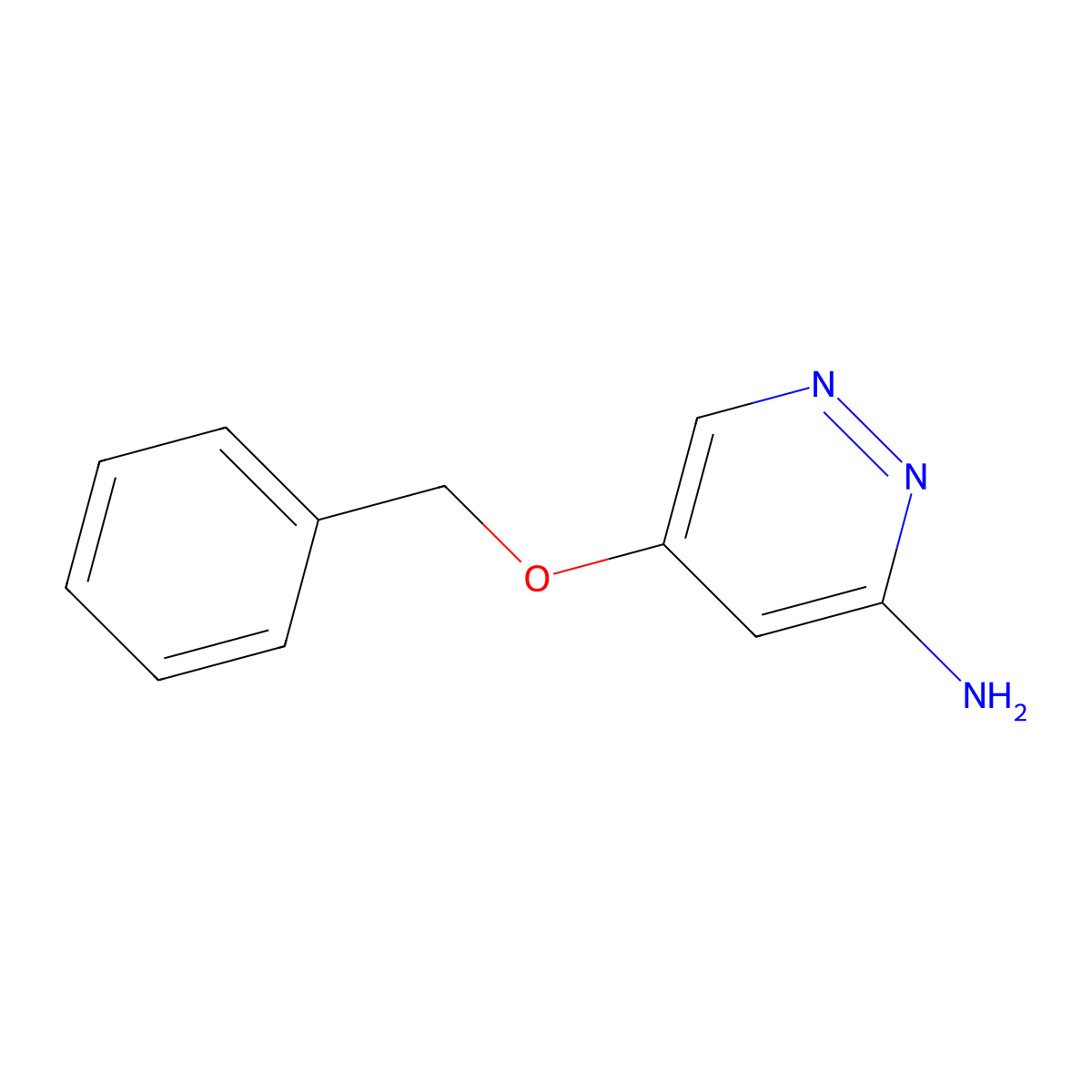 3-Amino-5-(benzyloxy)pyridazine molecular structure, CAS 2155875-87-7