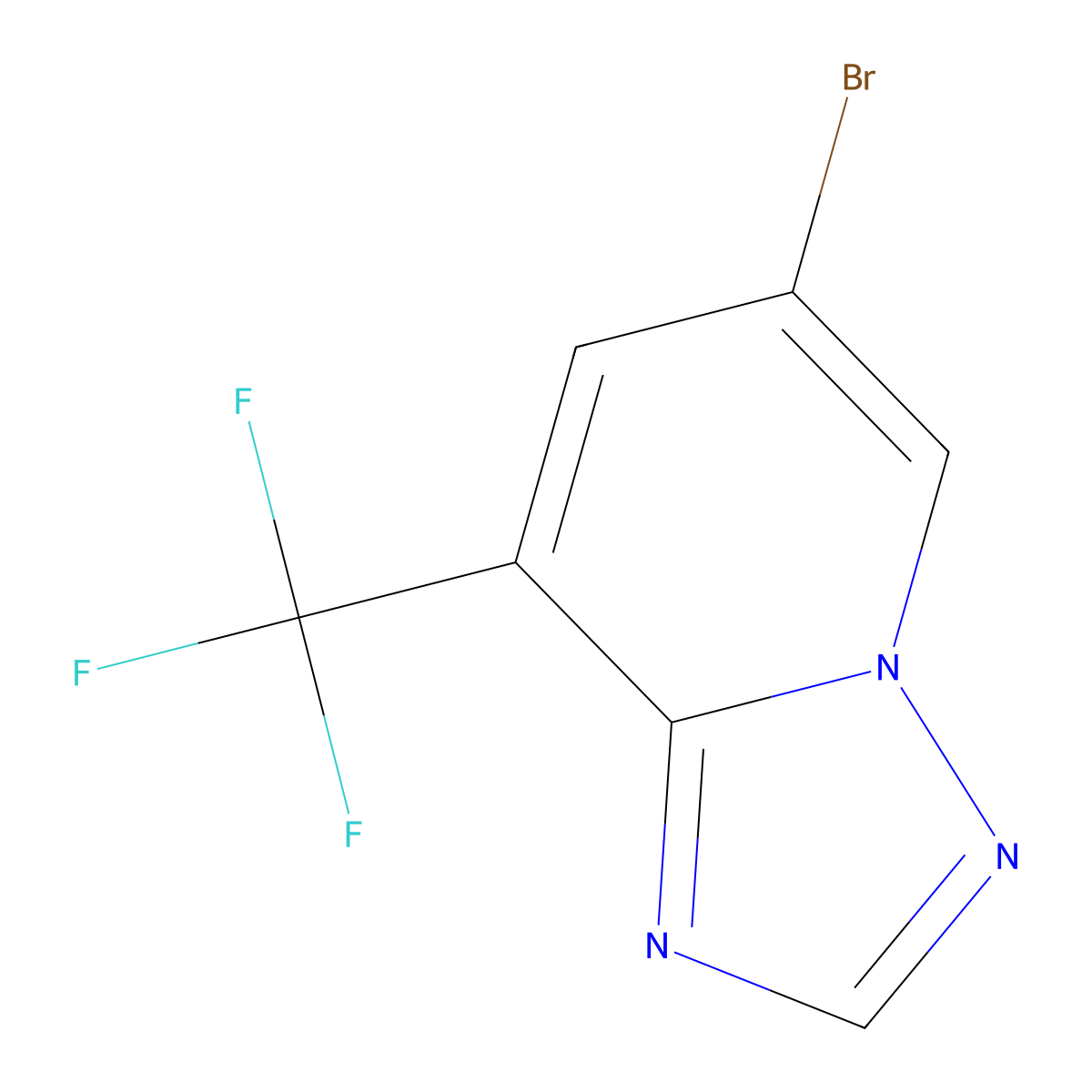 6-Bromo-8-(trifluoromethyl)-[1,2,4]triazolo[1,5-a]pyridine molecular structure, CAS 2155875-89-9