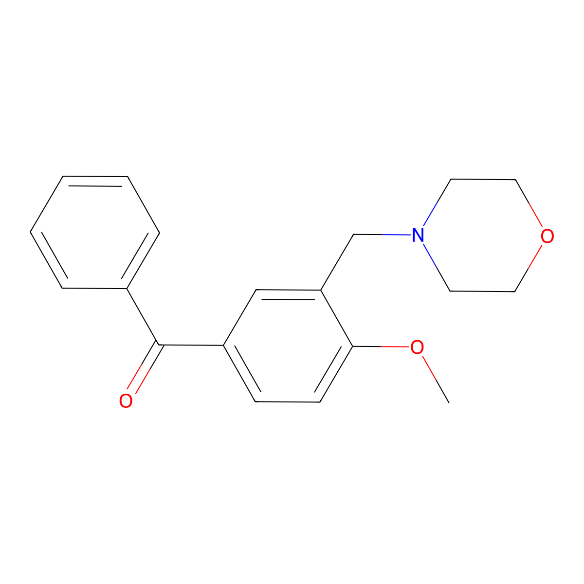 (4-Methoxy-3-morpholin-4-ylmethyl-phenyl)-phenyl-methanone molecular structure, CAS 215595-67-8