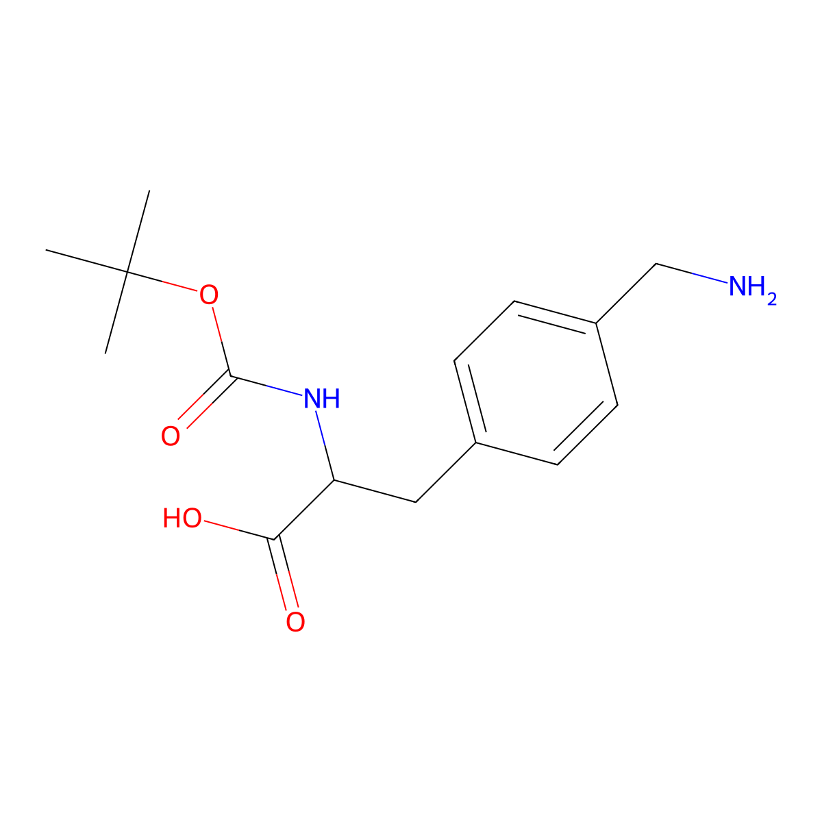 4-Aminomethyl-D-boc-phenylalanine molecular structure, CAS 215597-48-1