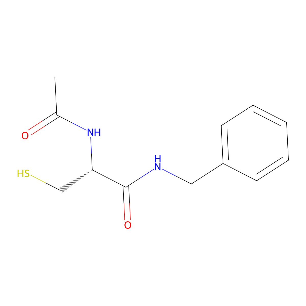 (R)-2-acetamido-N-benzyl-3-mercaptopropanamide molecular structure, CAS 215598-85-9