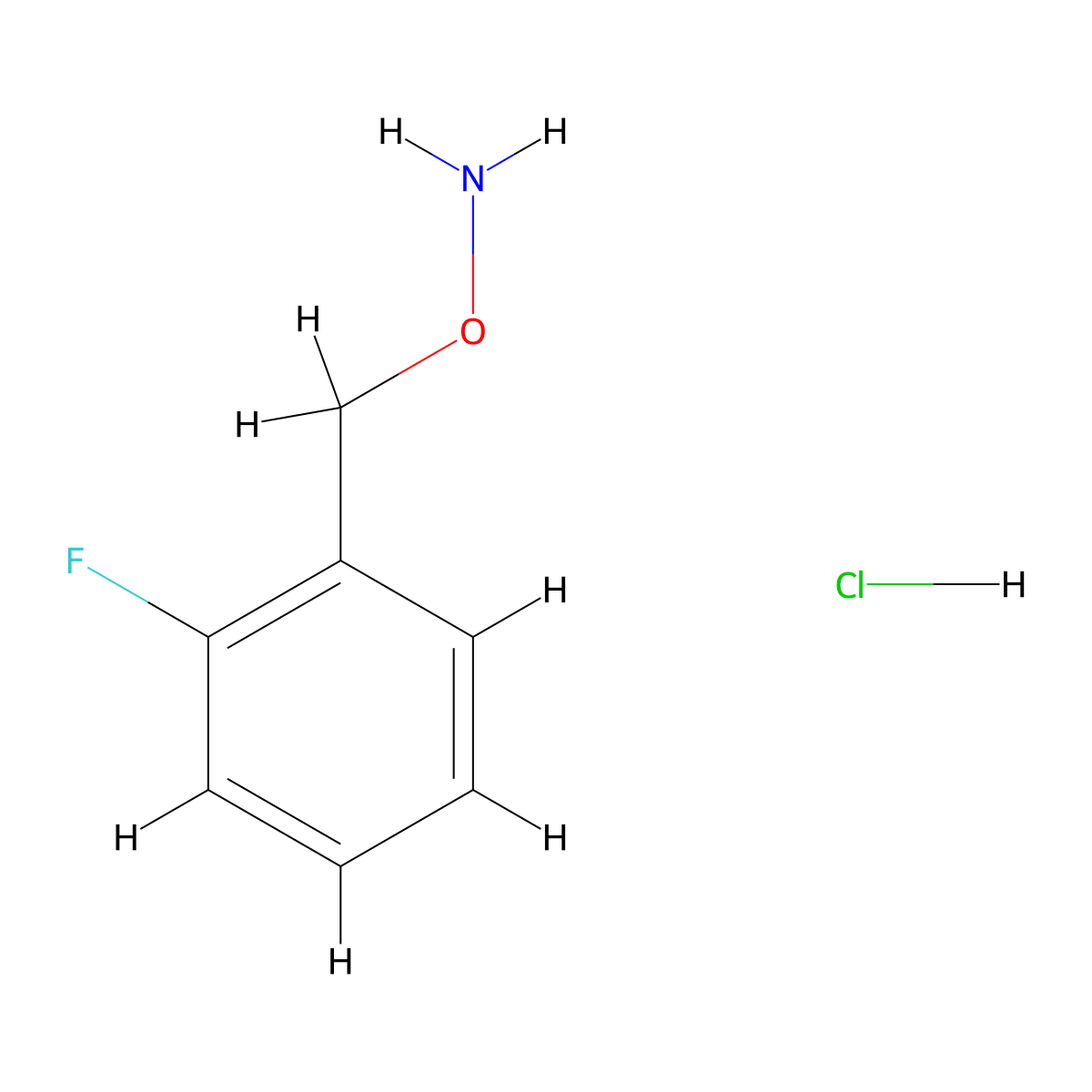 O-(2-Fluorobenzyl)hydroxylamine hydrochloride molecular structure, CAS 215599-91-0