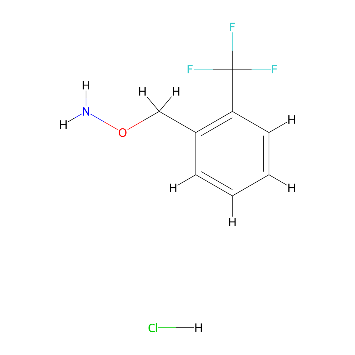 O-(2-(Trifluoromethyl)benzyl)hydroxylamine hydrochloride molecular structure, CAS 215599-92-1