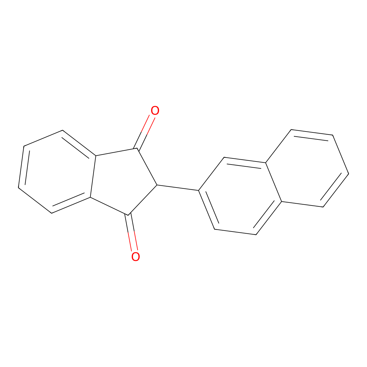 2-(2-Naphthalenyl)-1H-indene-1,3(2H)-dione molecular structure, CAS 2156-11-8