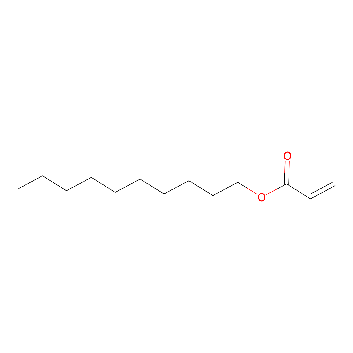 Decyl acrylate molecular structure, CAS 2156-96-9