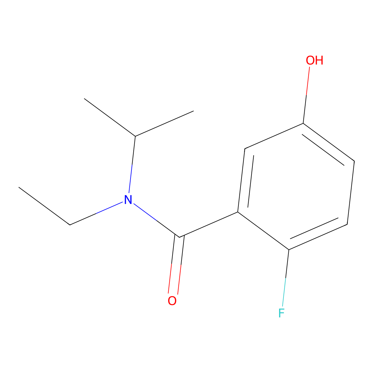 N-Ethyl-2-fluoro-5-hydroxy-N-(1-methylethyl)benzamide molecular structure, CAS 2156053-91-5