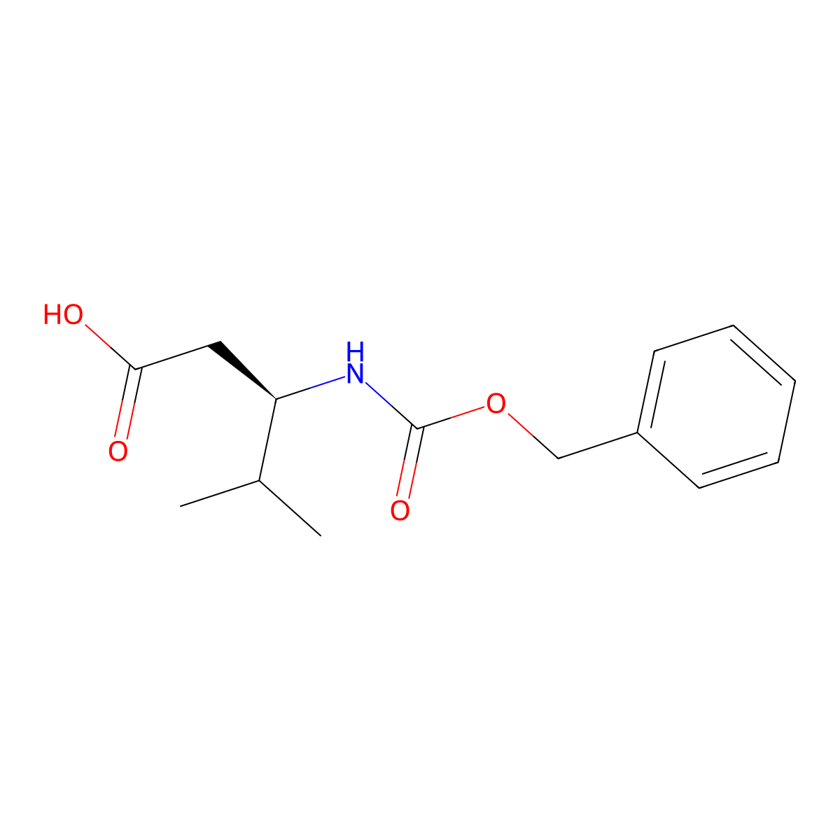 (R)-3-(((Benzyloxy)carbonyl)amino)-4-methylpentanoic acid molecular structure, CAS 215608-32-5