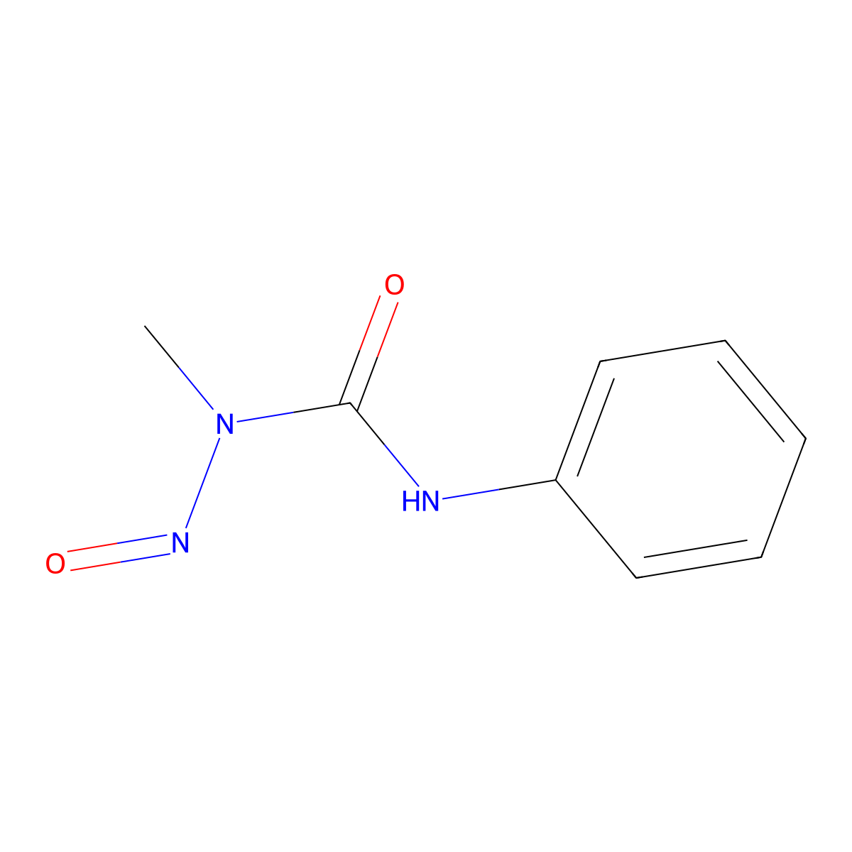 N-methyl-N-nitroso-N'-phenylurea molecular structure, CAS 21561-99-9
