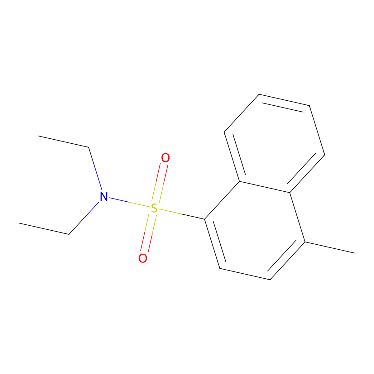 1-Naphthalenesulfonamide, N,N-diethyl-4-methyl- molecular structure, CAS 215610-69-8