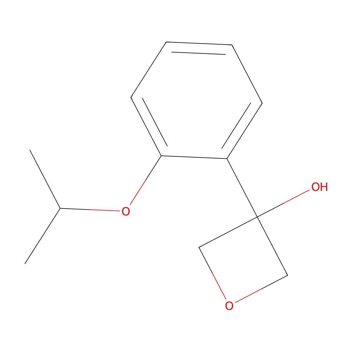 3-[2-(1-Methylethoxy)phenyl]-3-oxetanol molecular structure, CAS 2156108-61-9